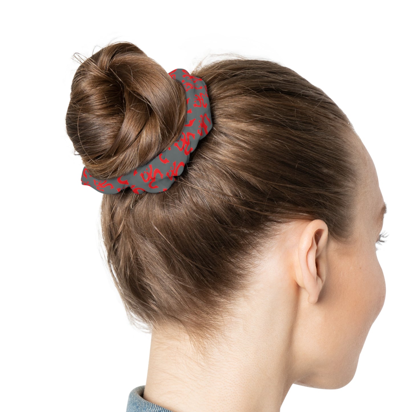 Red Coqui Dark Gray, Scrunchie