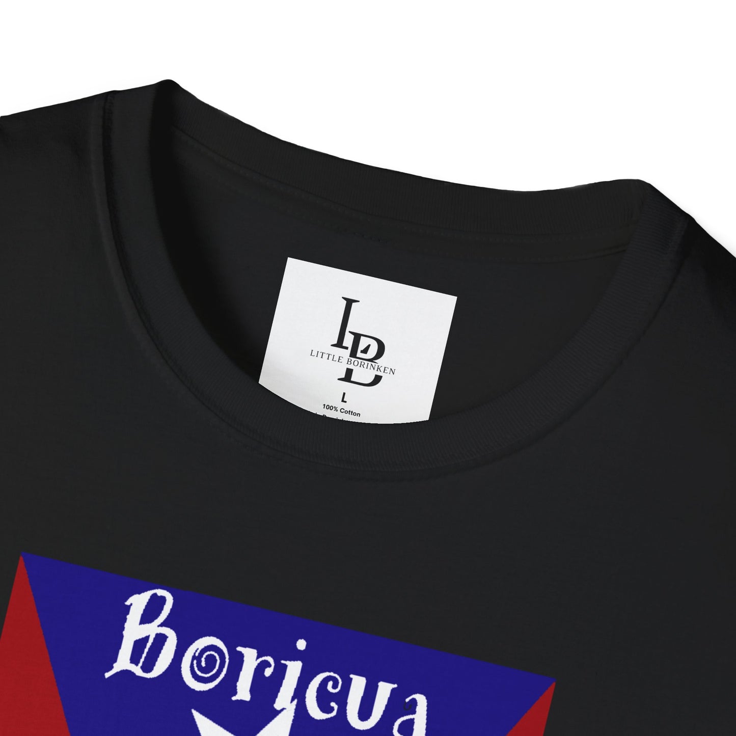 PR Flag with Agüeybaná, Unisex Softstyle T-Shirt