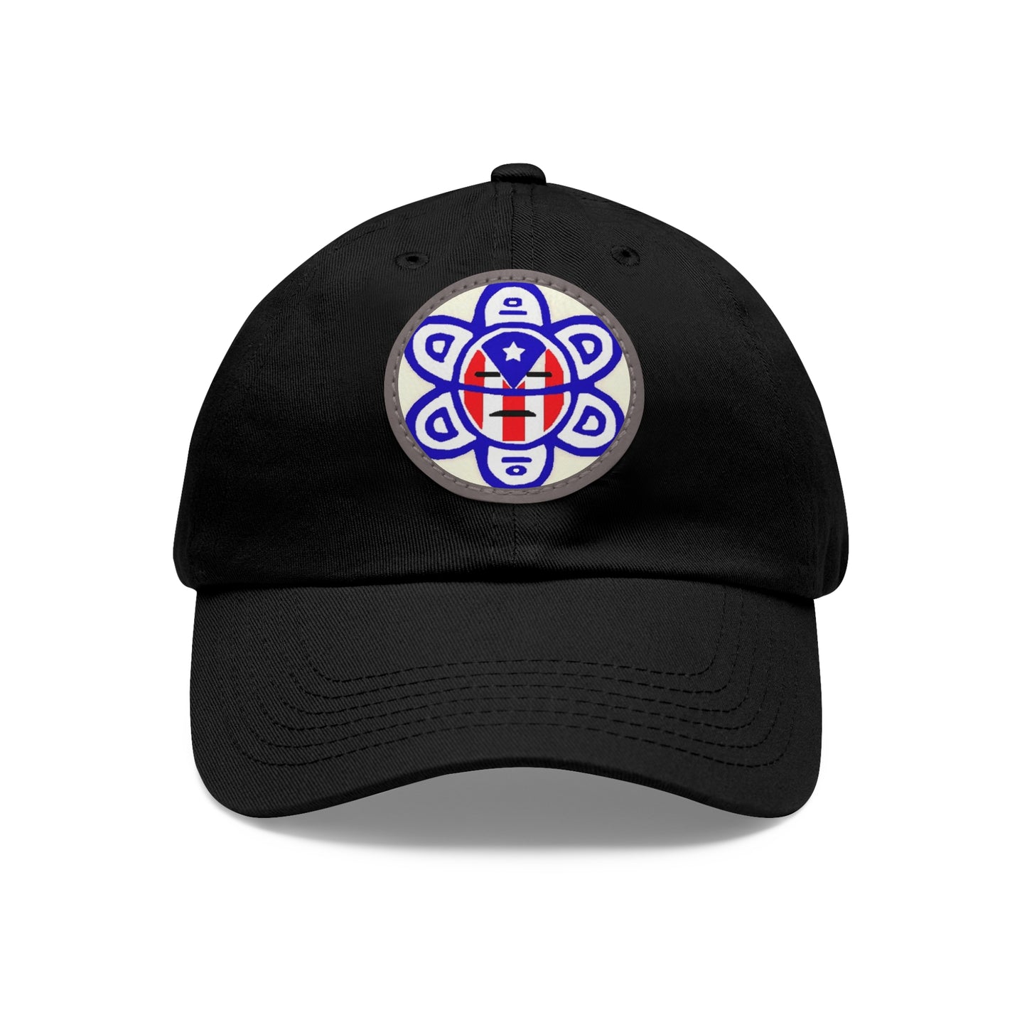Flag - Taino sun, Hat with Leather Patch (Round)