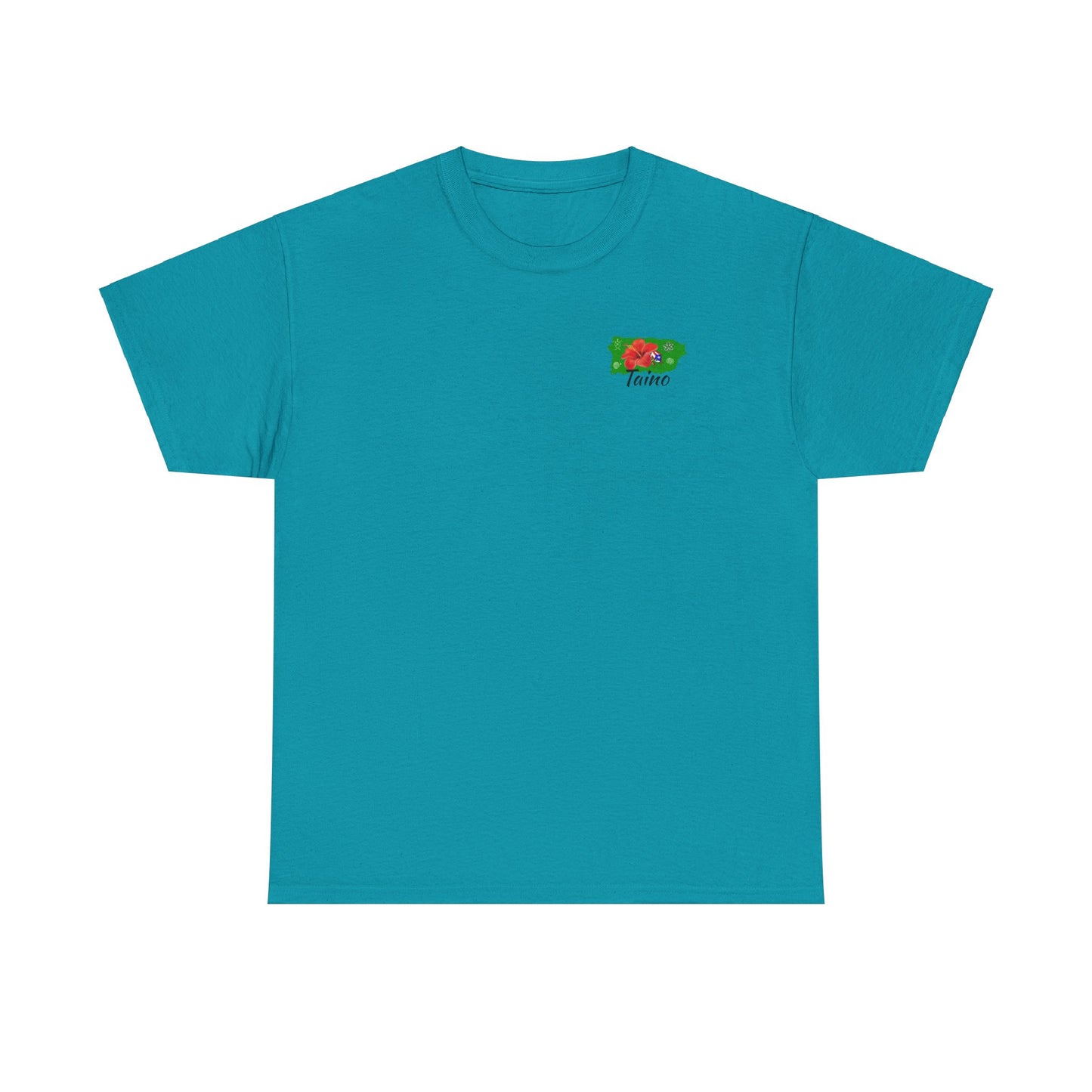 P.R. map Taino Symbols, and coqui, Unisex Heavy Cotton Tee
