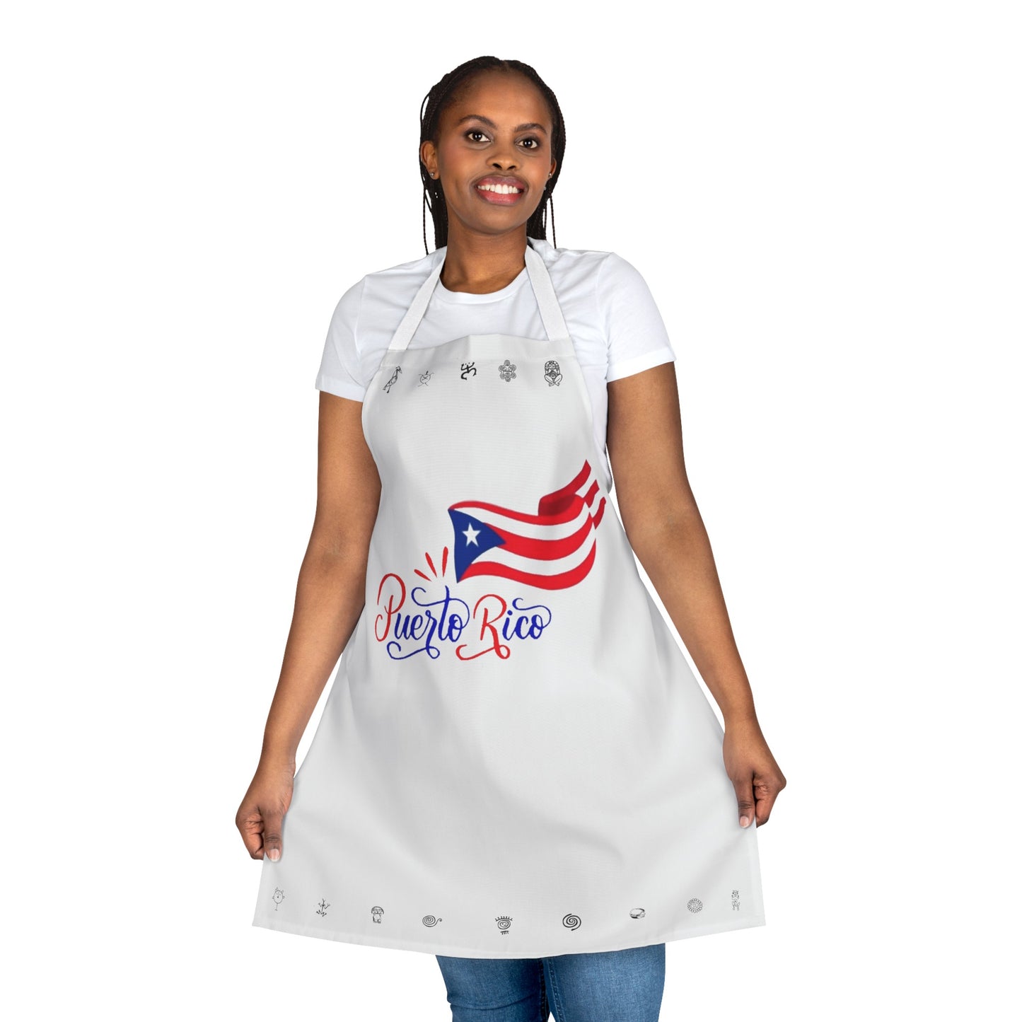 Taino Symbol Apron, 5-Color Straps (AOP)