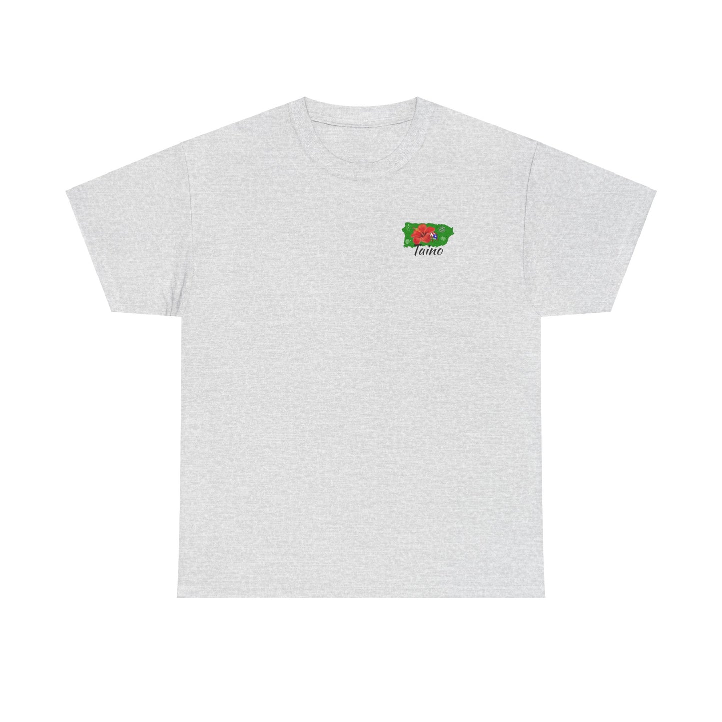 P.R. map Taino Symbols, and coqui, Unisex Heavy Cotton Tee