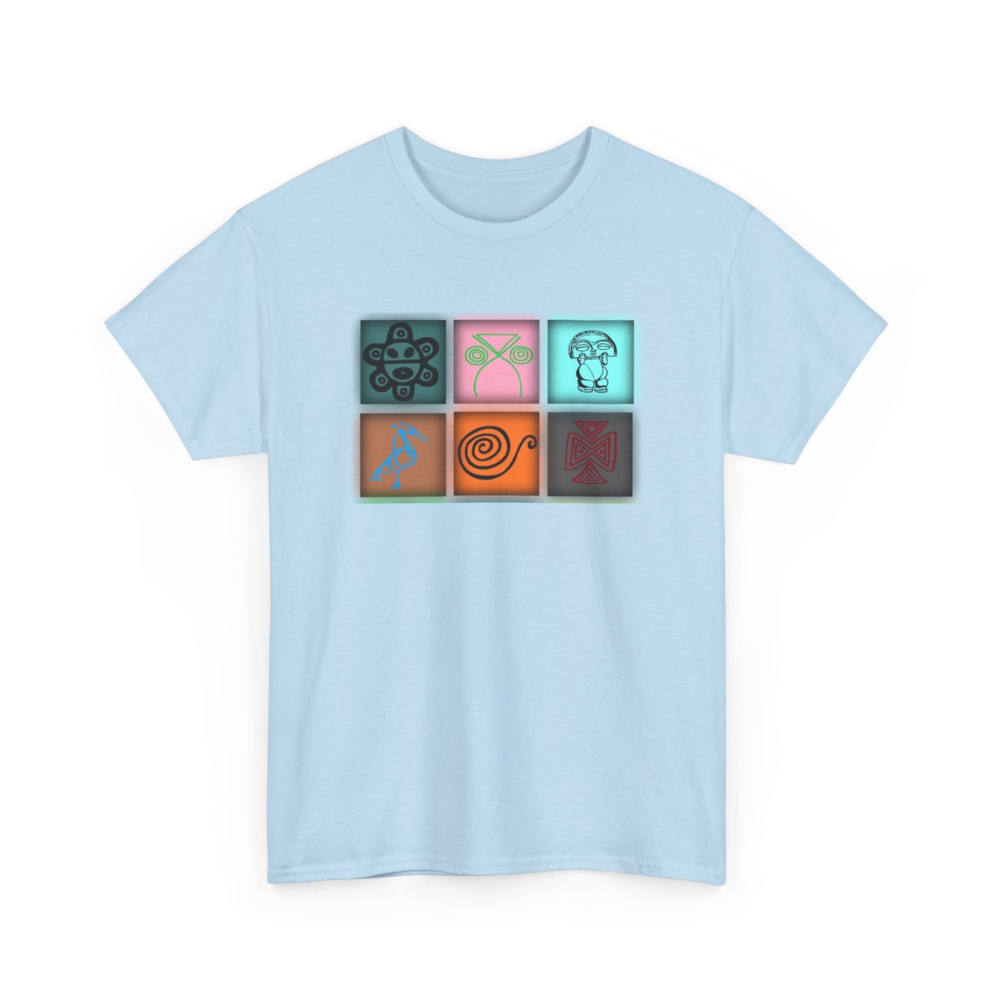 Taino Symbols 8,Unisex Heavy Cotton Tee