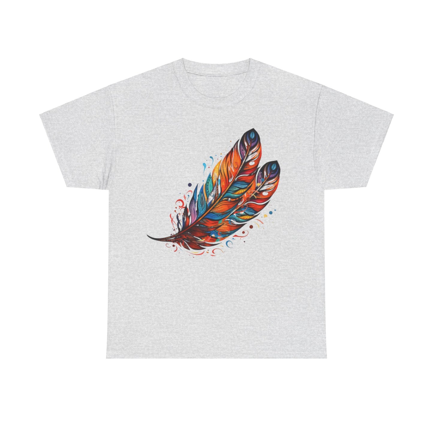 Colored feathers, Unisex Heavy Cotton Tee