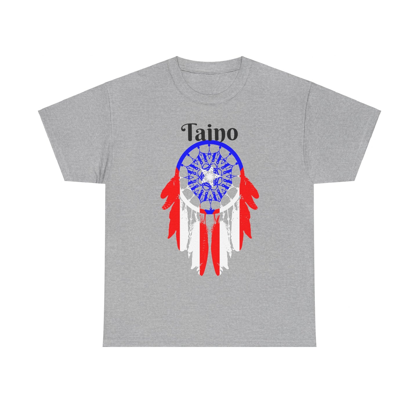 Puerto Rican Flag Dream Catcher, Unisex Heavy Cotton Tee