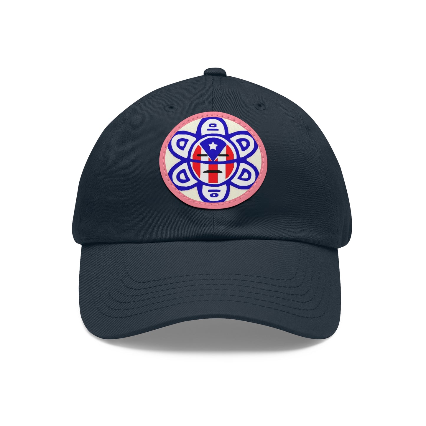 Flag - Taino sun, Hat with Leather Patch (Round)