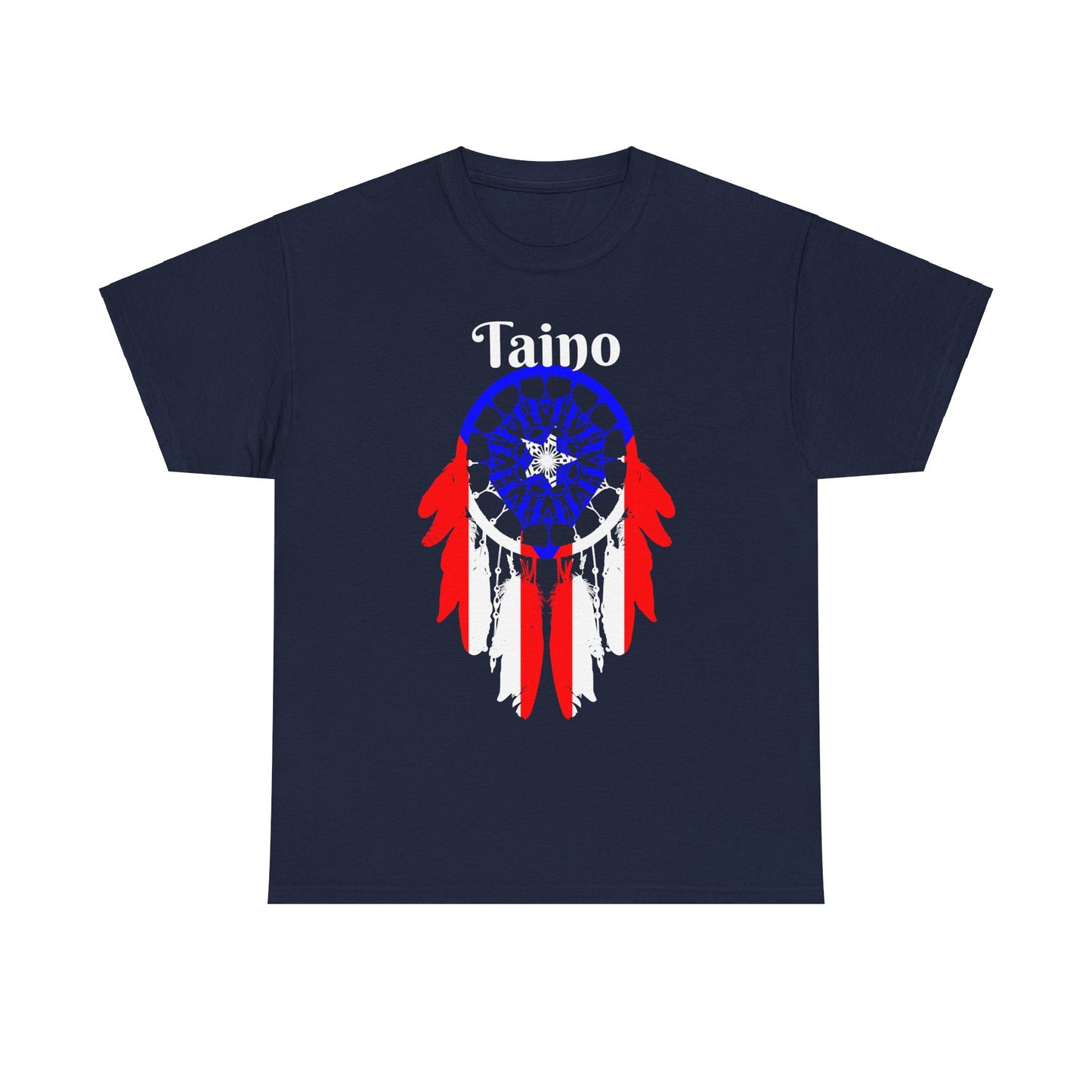 Puerto Rican Flag Dream Catcher, Unisex Heavy Cotton Tee
