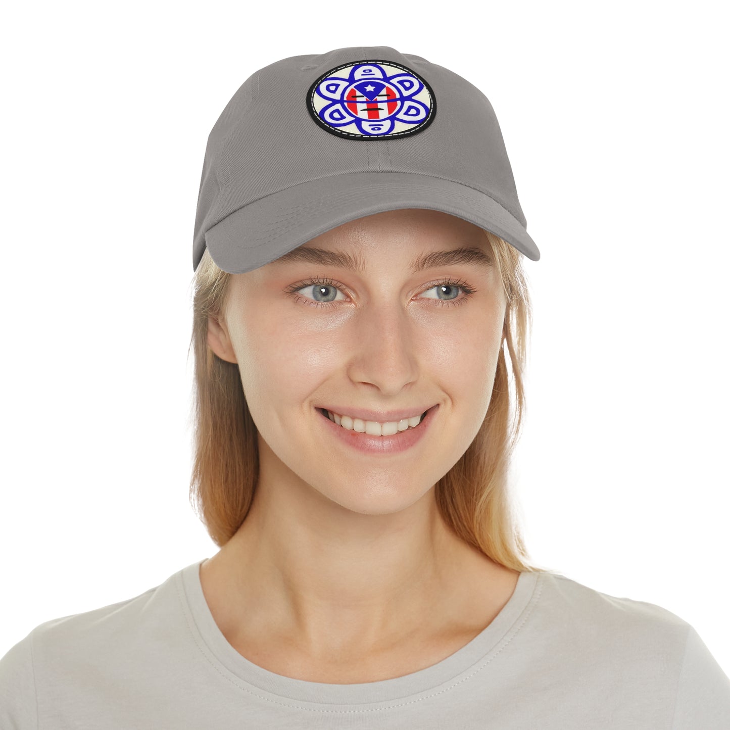 Flag - Taino sun, Hat with Leather Patch (Round)