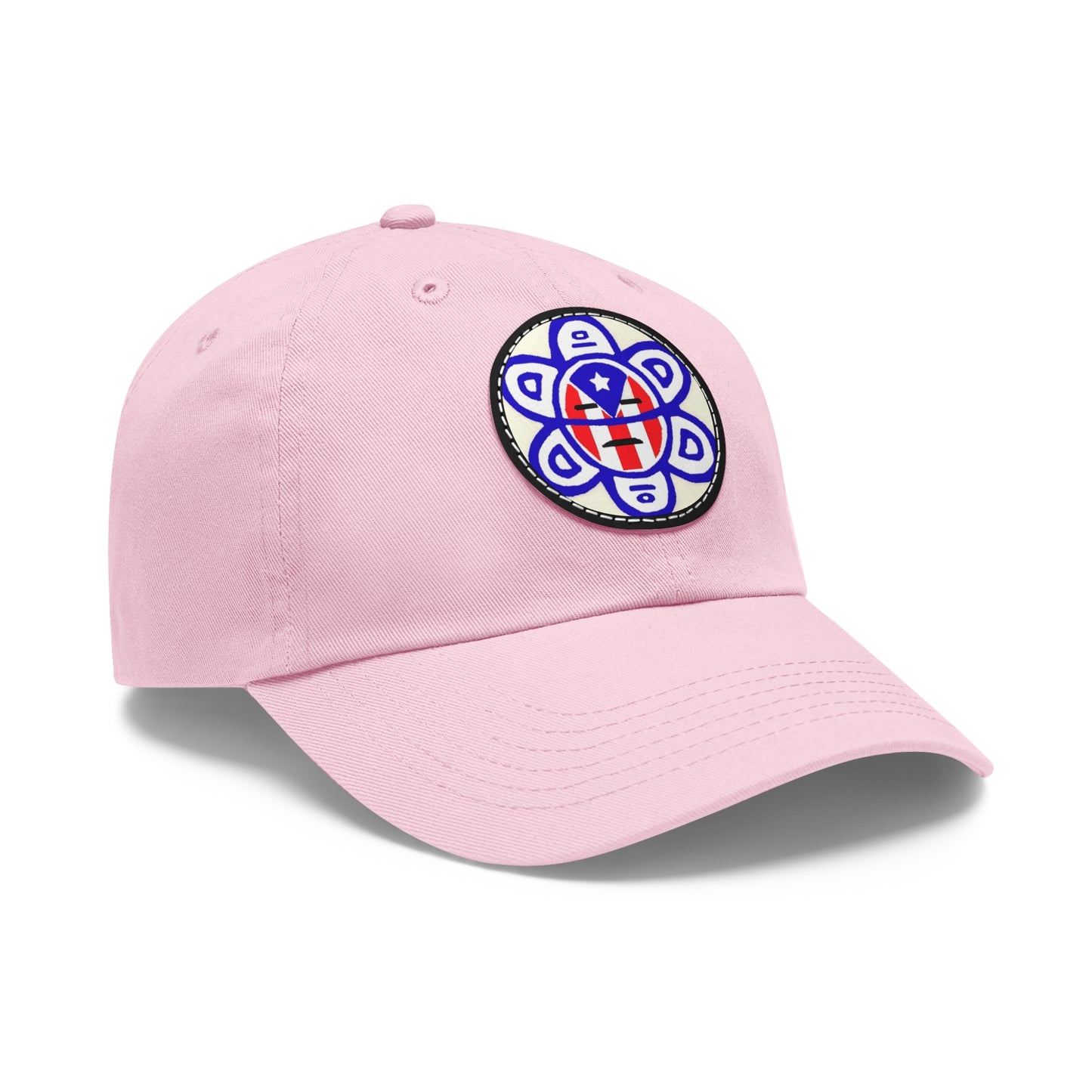 Flag - Taino sun, Hat with Leather Patch (Round)