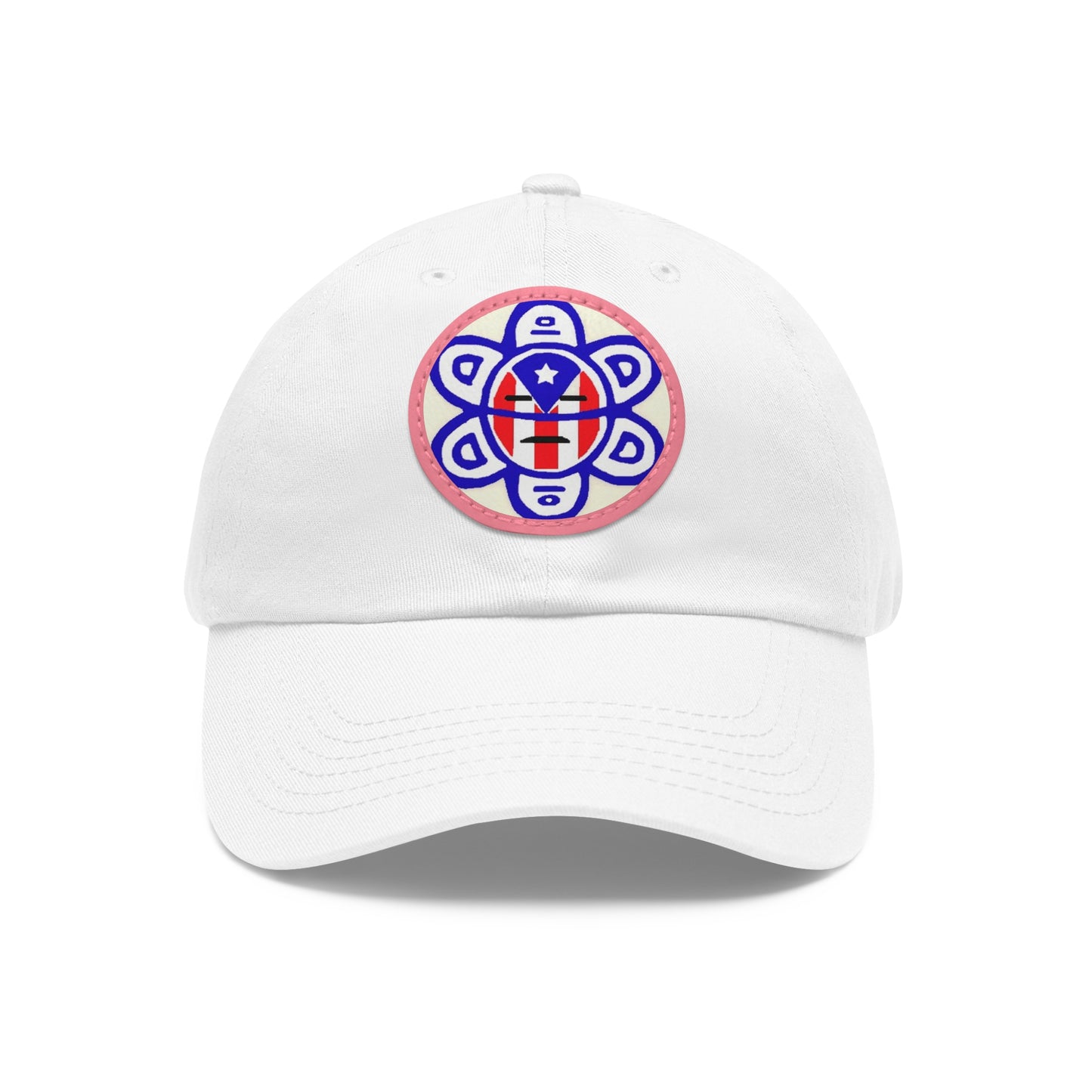 Flag - Taino sun, Hat with Leather Patch (Round)