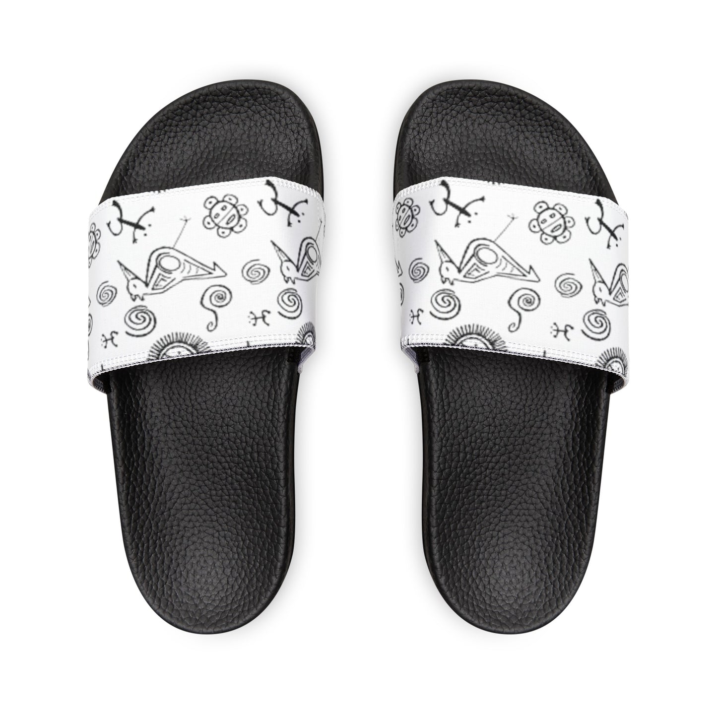 Taino Symbols 3, Women's PU Slide Sandals