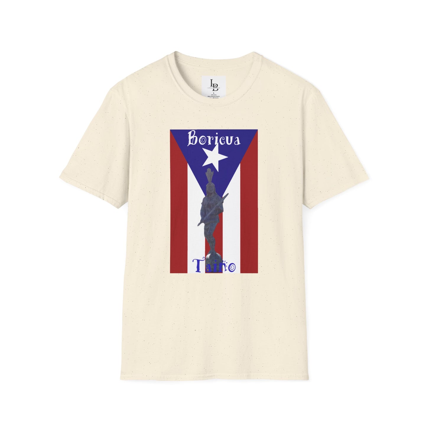 PR Flag with Agüeybaná, Unisex Softstyle T-Shirt