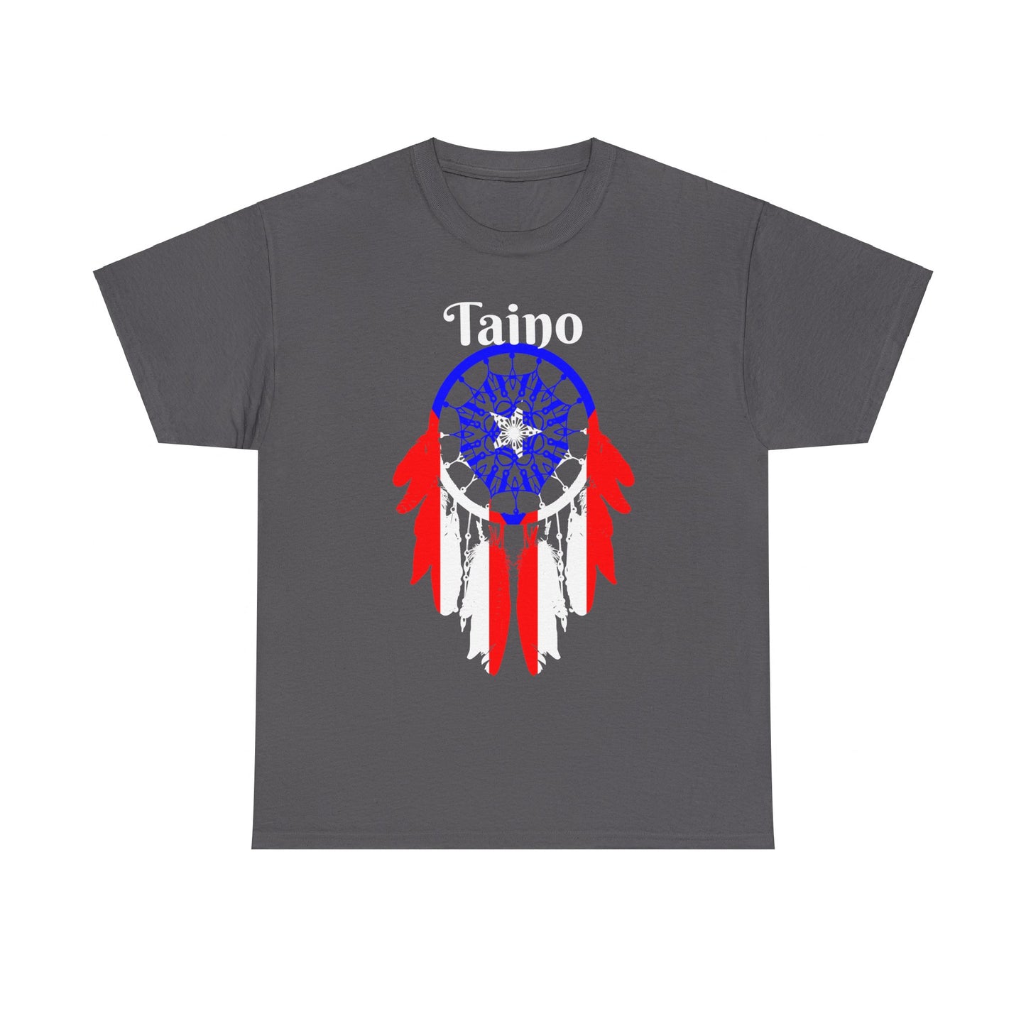 Puerto Rican Flag Dream Catcher, Unisex Heavy Cotton Tee