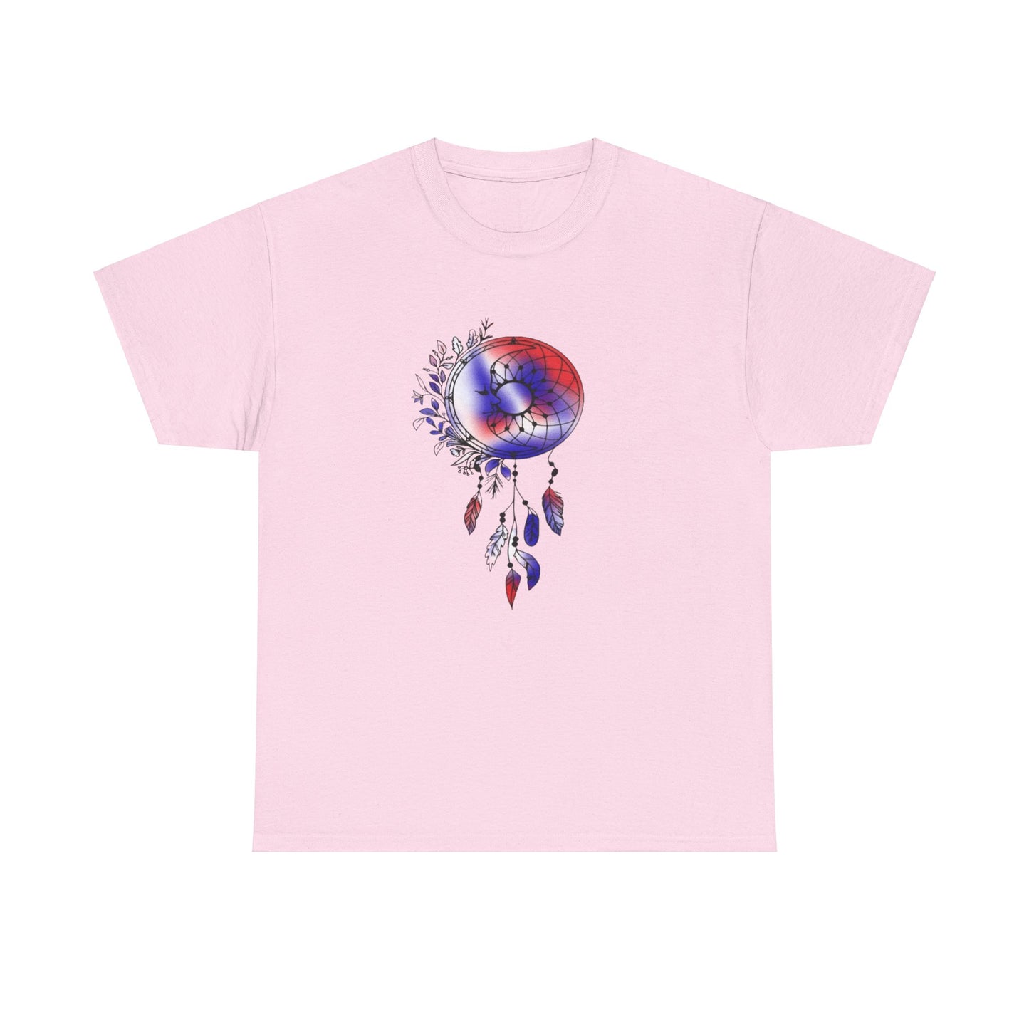 Dream Catcher Red, White and Blue, Unisex Heavy Cotton Tee