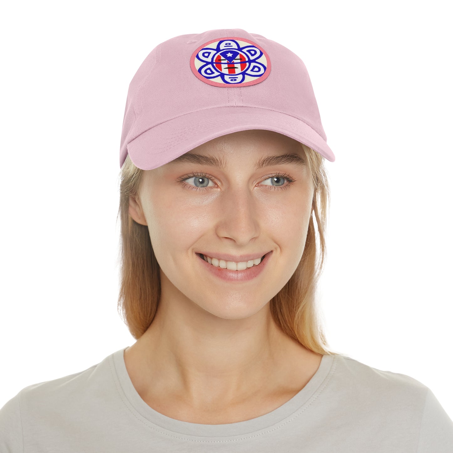 Flag - Taino sun, Hat with Leather Patch (Round)