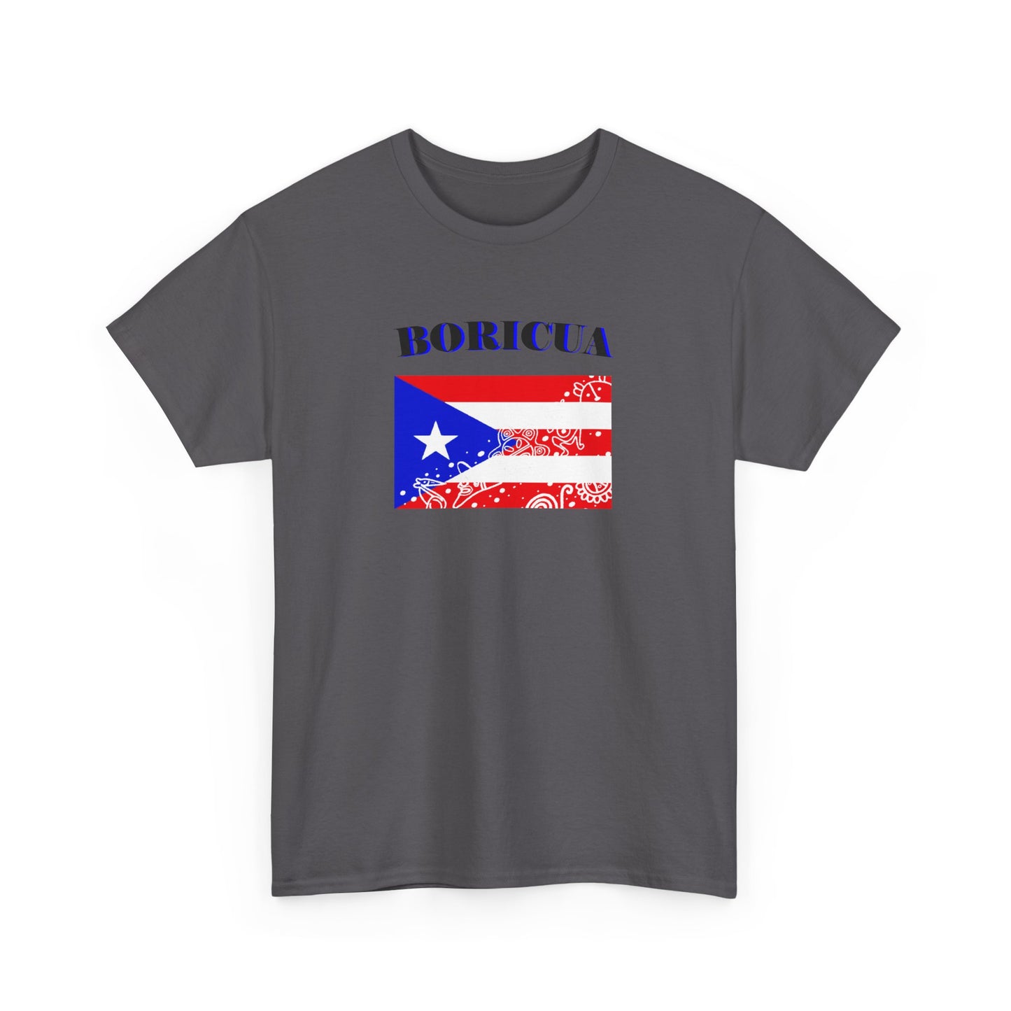 Puerto Rican Flag Taino Symbols, Unisex Heavy Cotton Tee