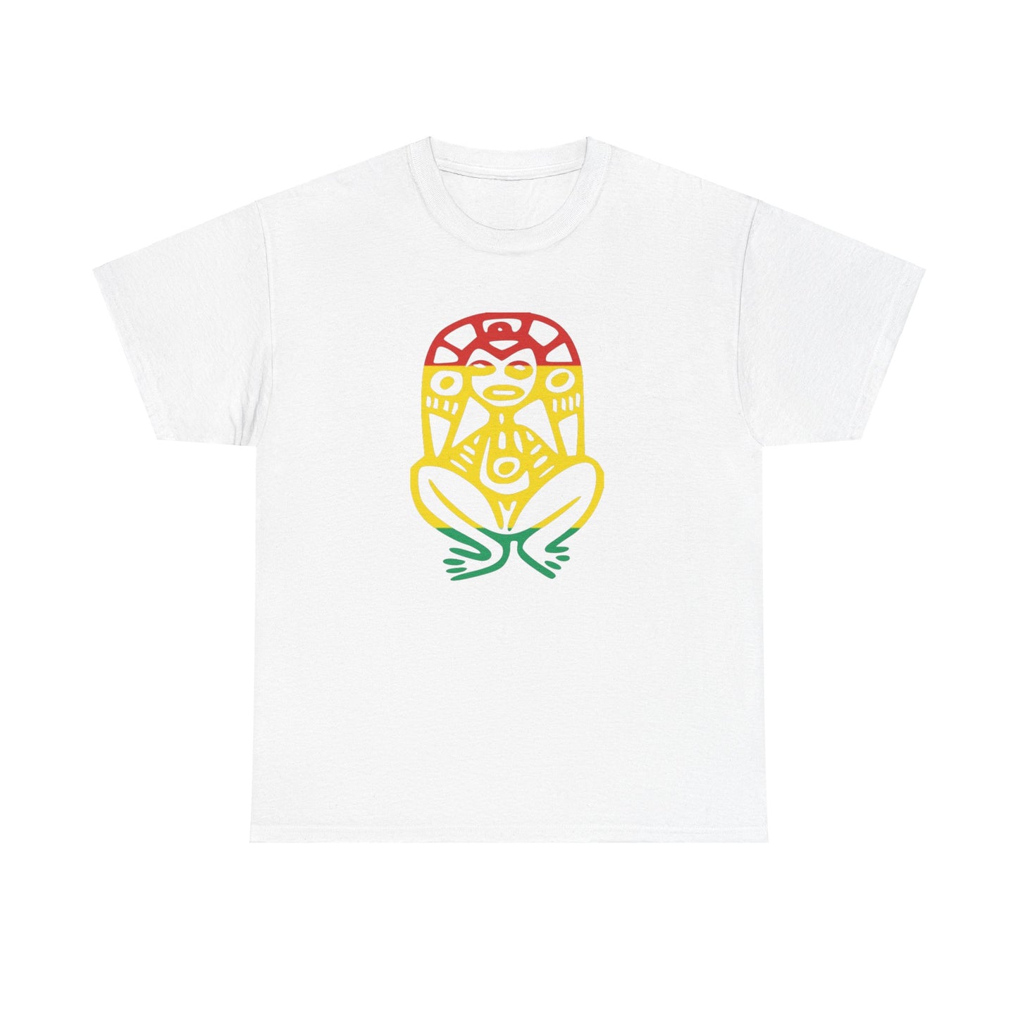 Atabey red, yellow and green, Unisex Heavy Cotton Tee