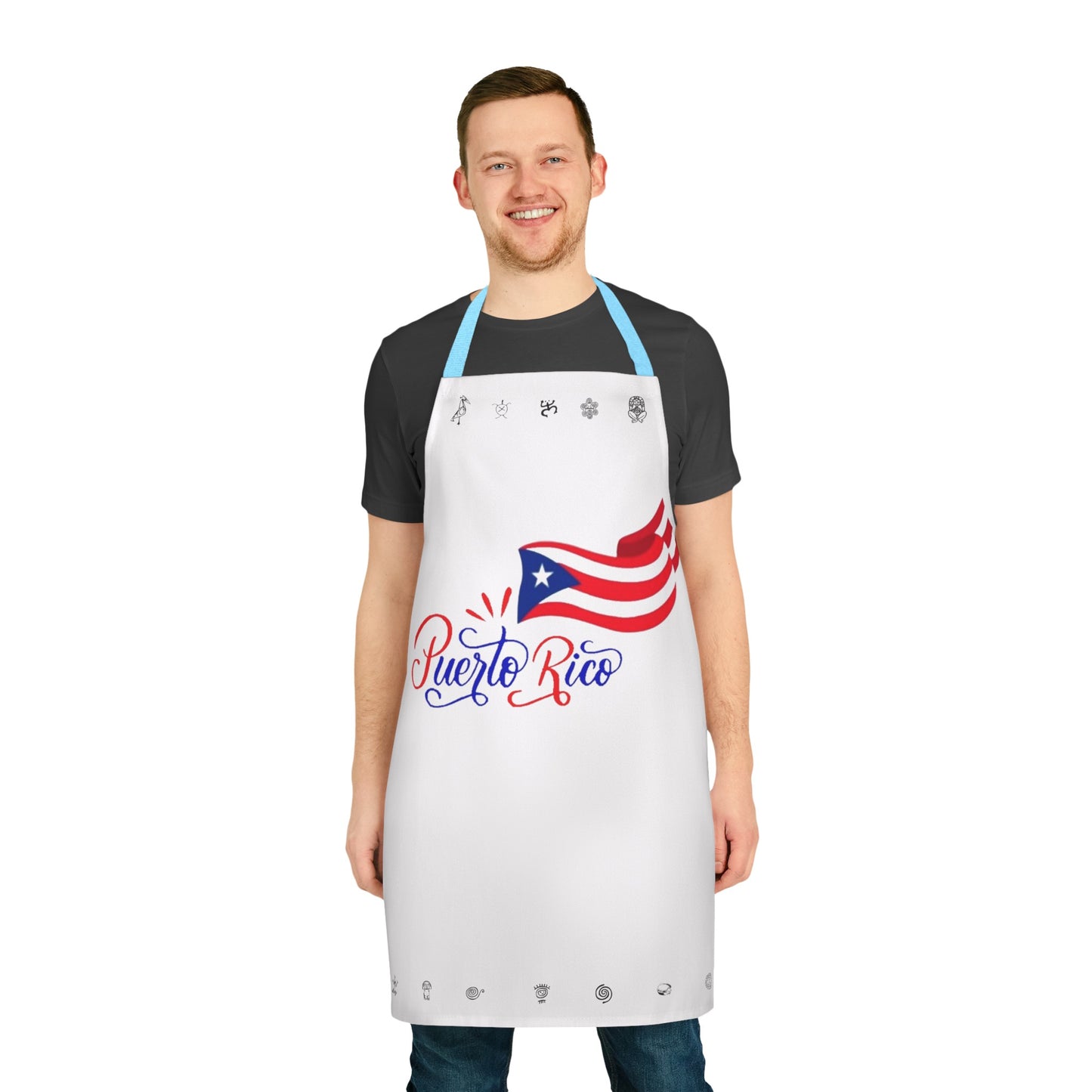 Taino Symbol Apron, 5-Color Straps (AOP)