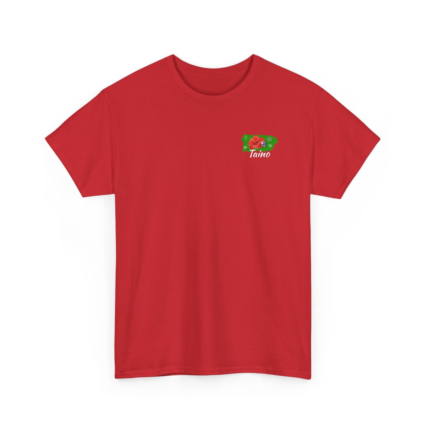 P.R. map Taino Symbols, and coqui, Unisex Heavy Cotton Tee
