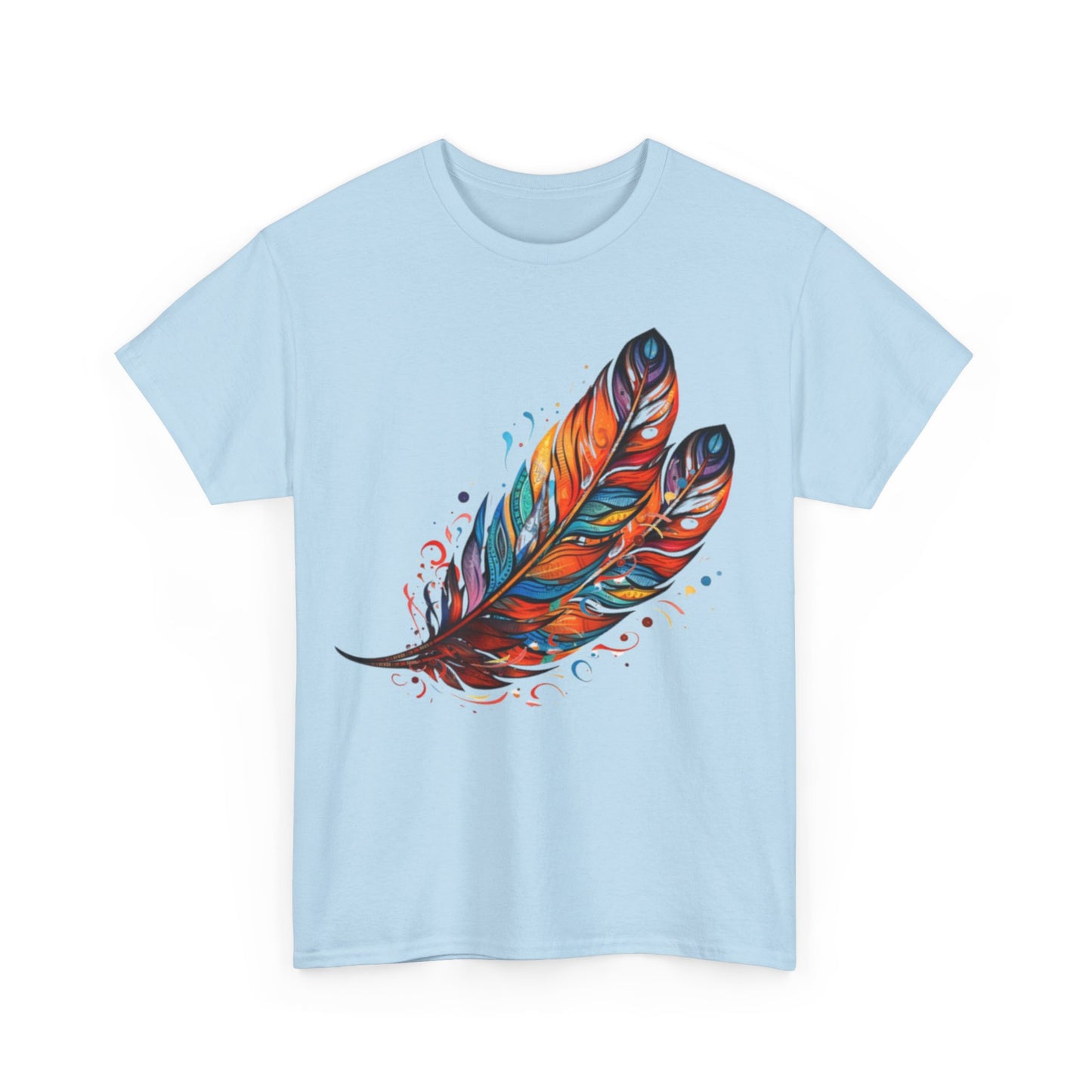 Colored feathers, Unisex Heavy Cotton Tee