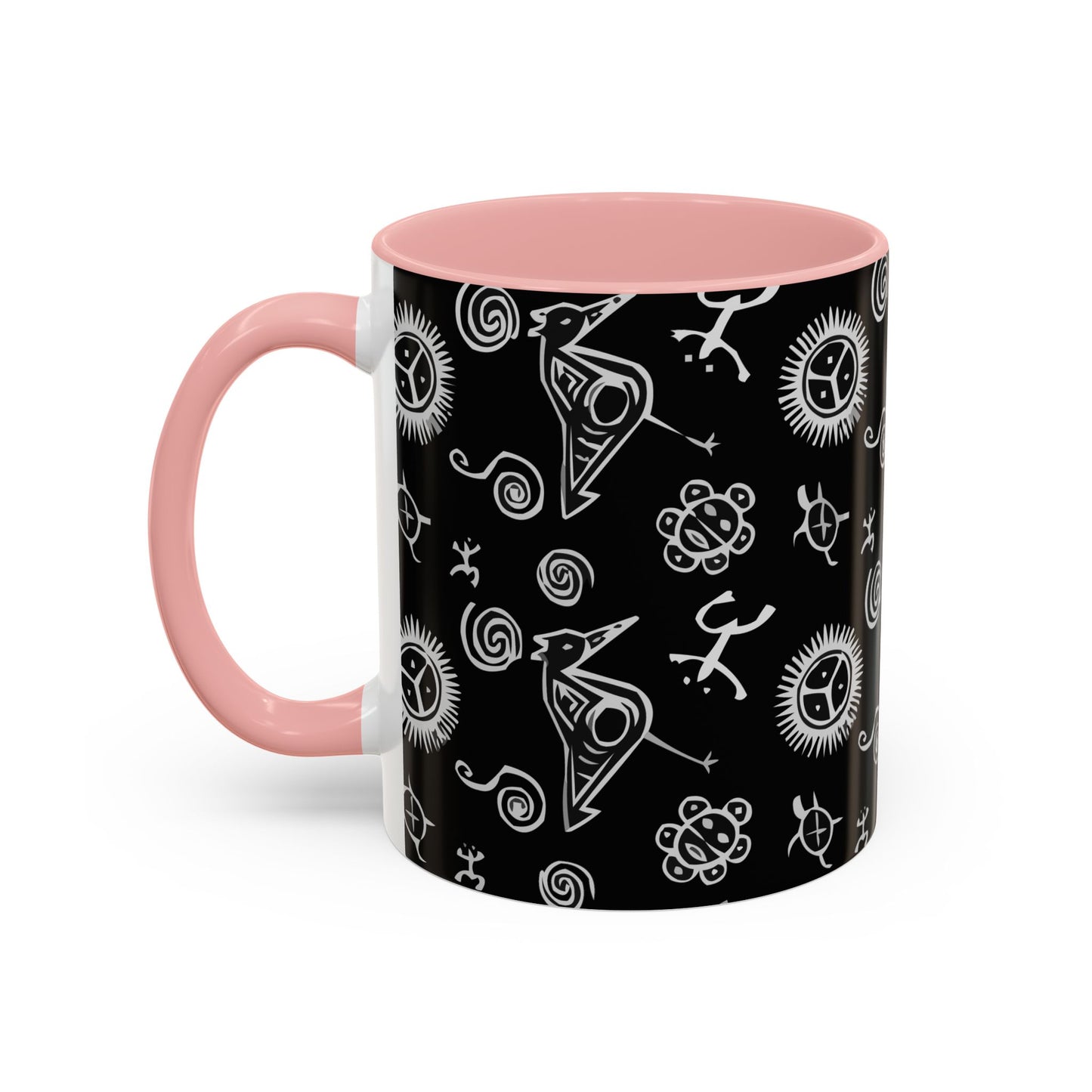 Taino Symbols, Colorful Accent Mugs, 11oz