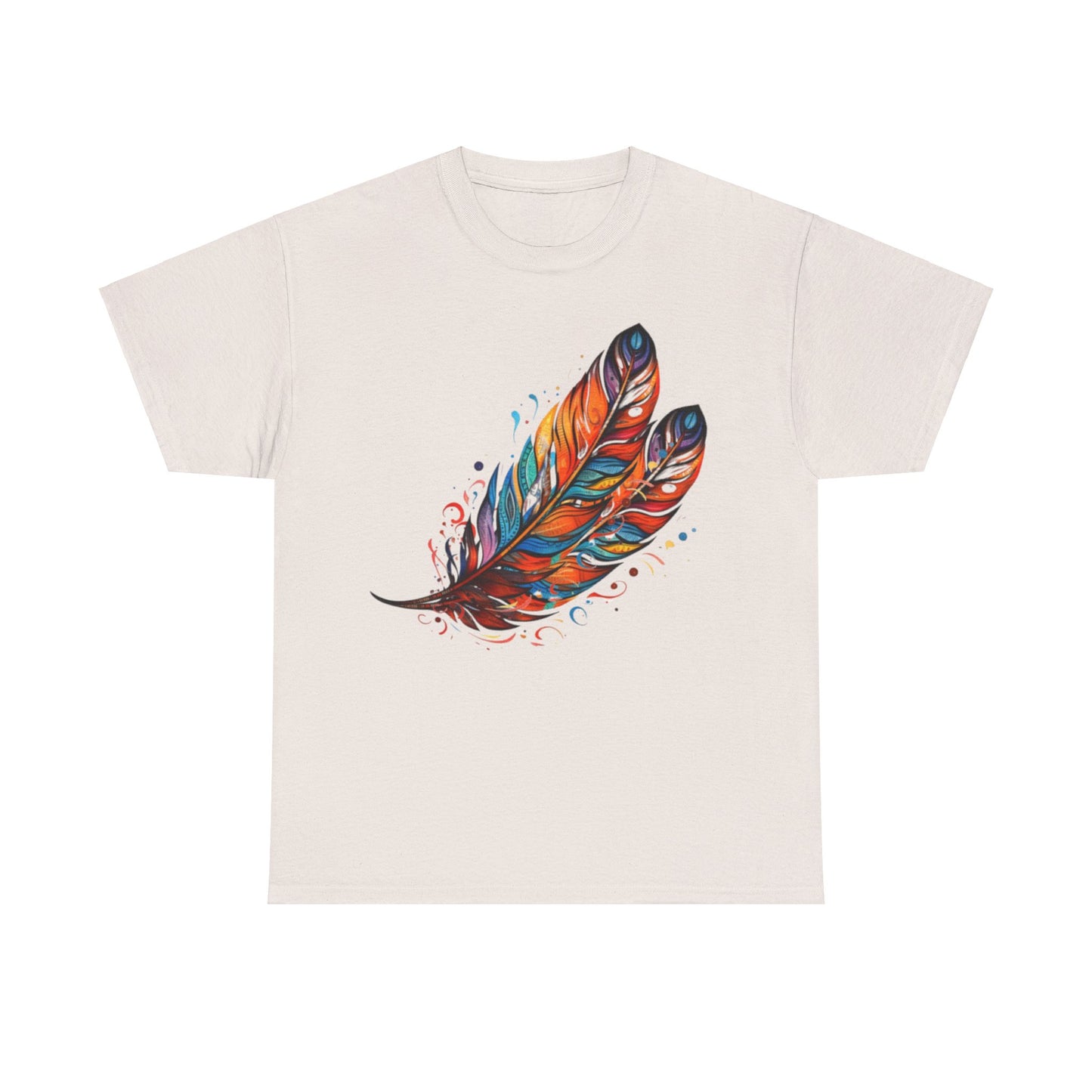 Colored feathers, Unisex Heavy Cotton Tee