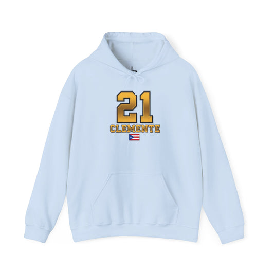 21 Clemente Unisex Hoodie, Cozy Sweatshirt, Casual Wear, Gifts for Adventures, Pride Apparel, Comfortable Streetwear