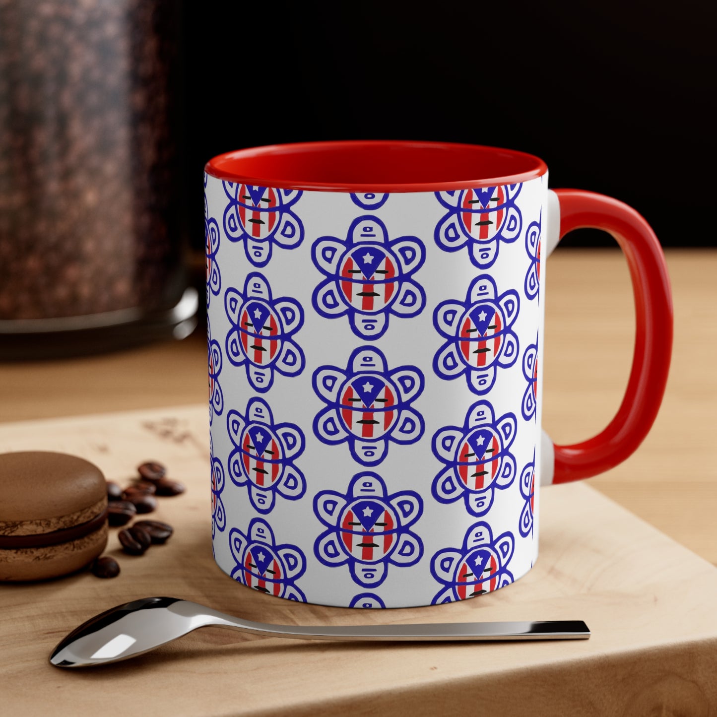 P.R. Flag Sun, Accent Coffee Mug, 11oz