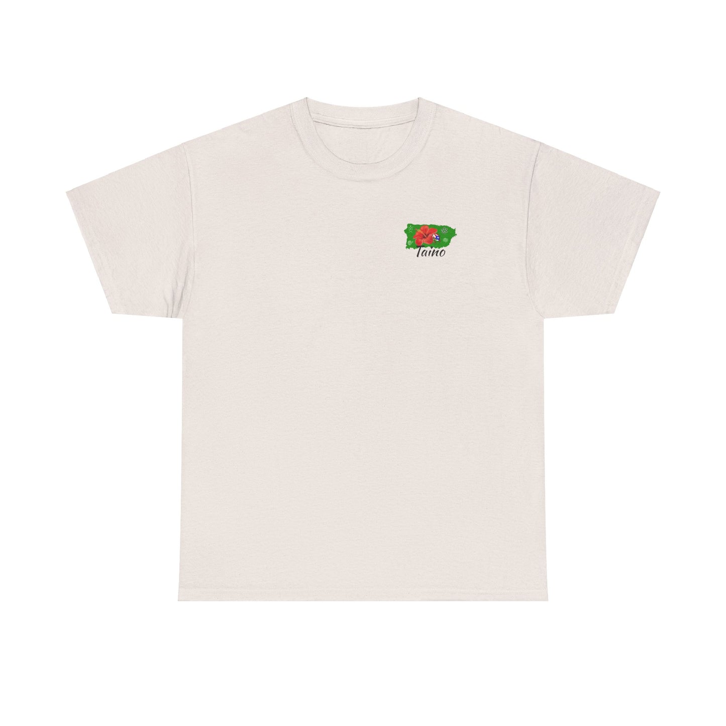 P.R. map Taino Symbols, and coqui, Unisex Heavy Cotton Tee