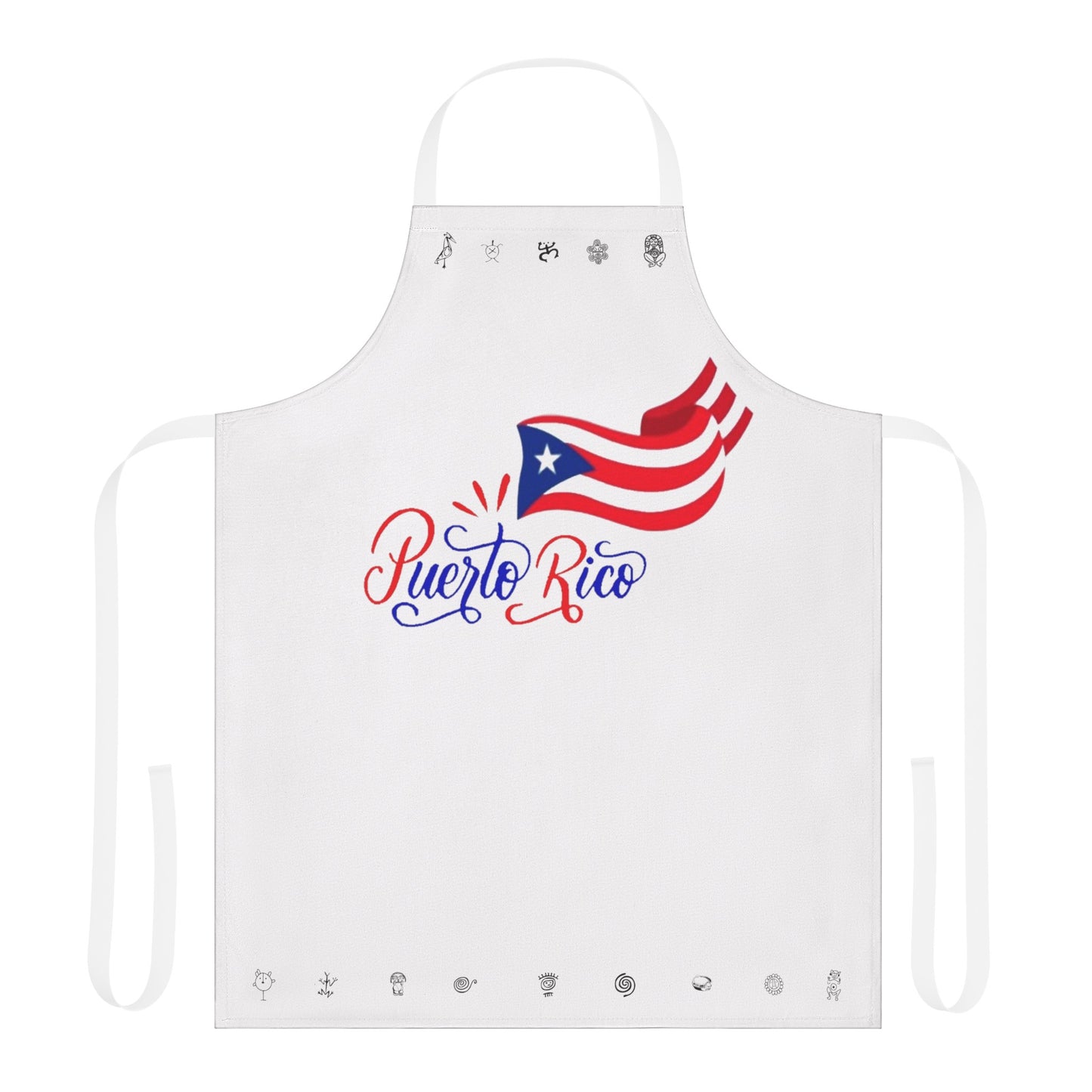 Taino Symbol Apron, 5-Color Straps (AOP)