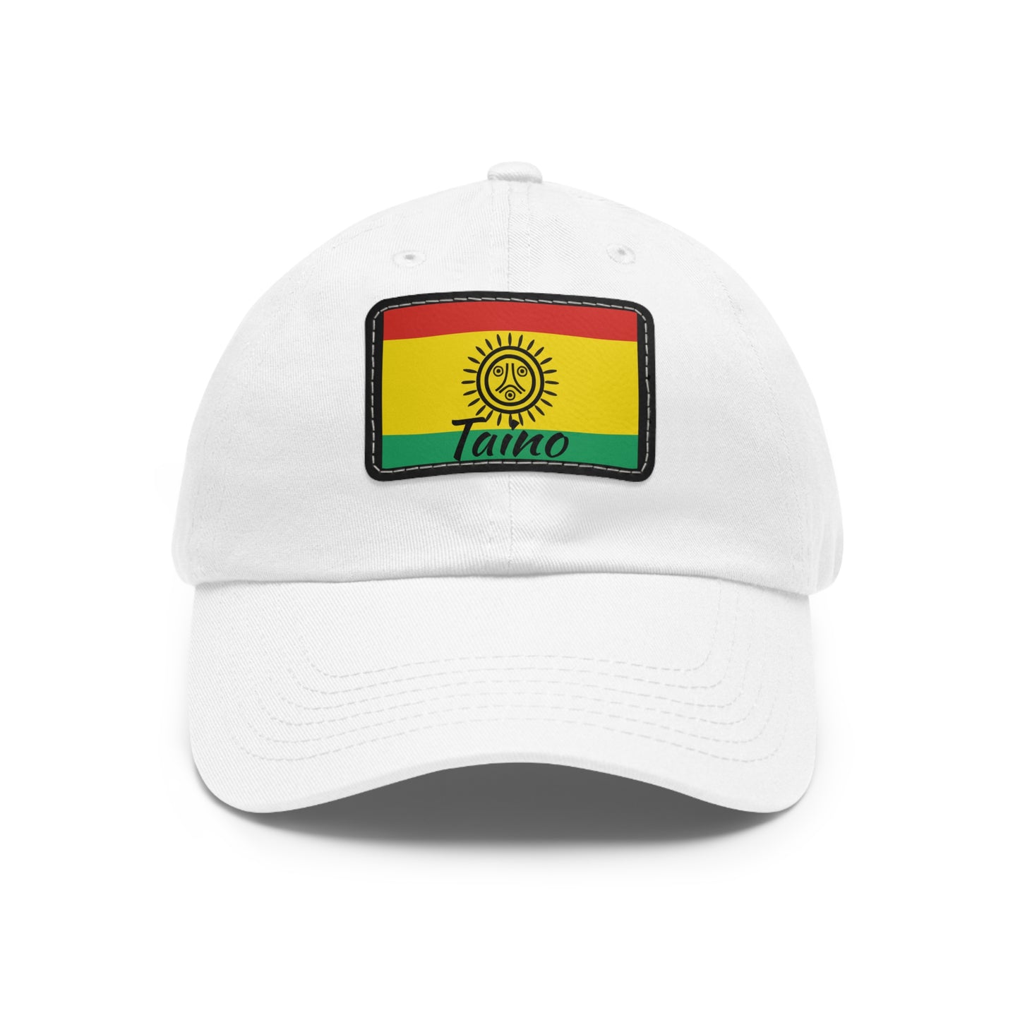 Taino Flag, Hat with Leather Patch (Rectangle)
