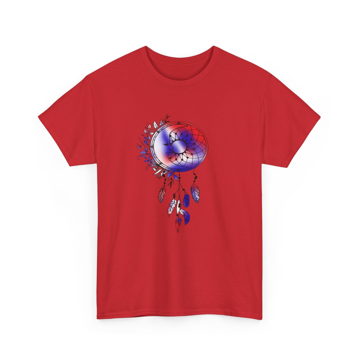 Dream Catcher Red, White and Blue, Unisex Heavy Cotton Tee