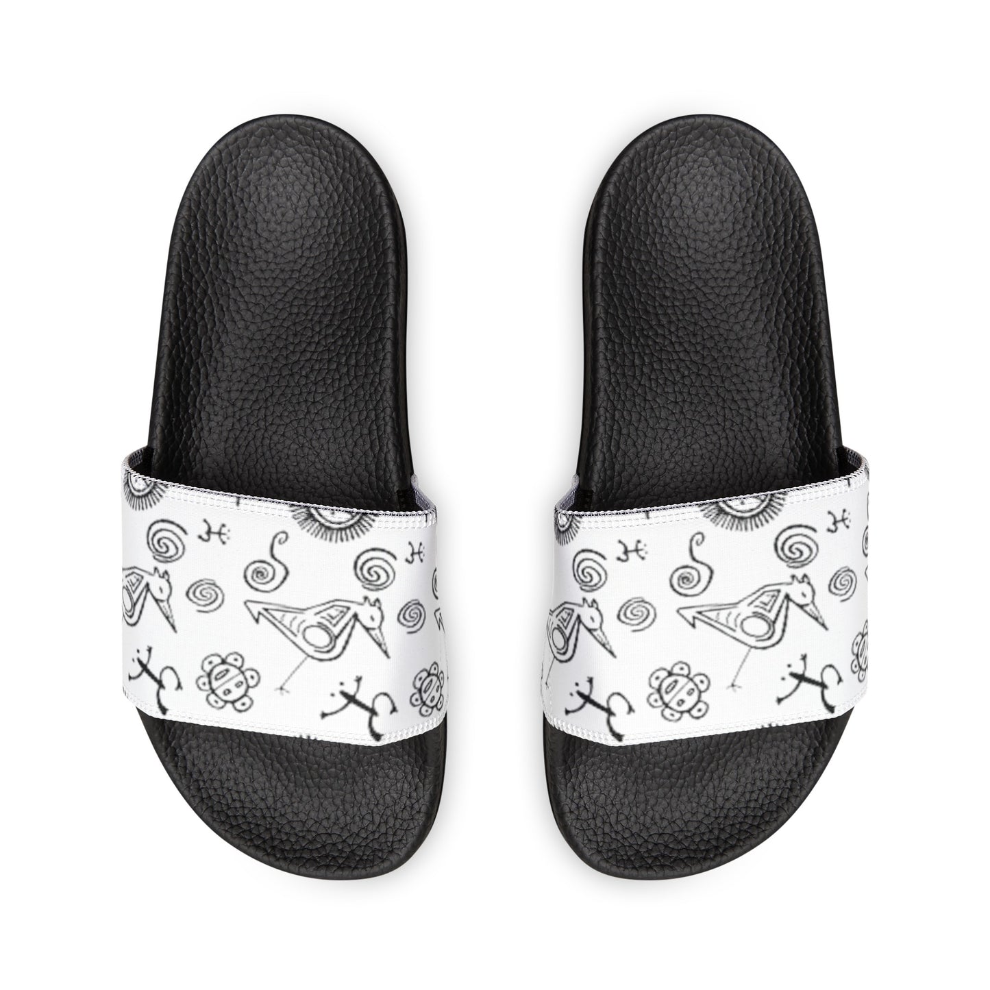 Taino Symbols 3, Women's PU Slide Sandals