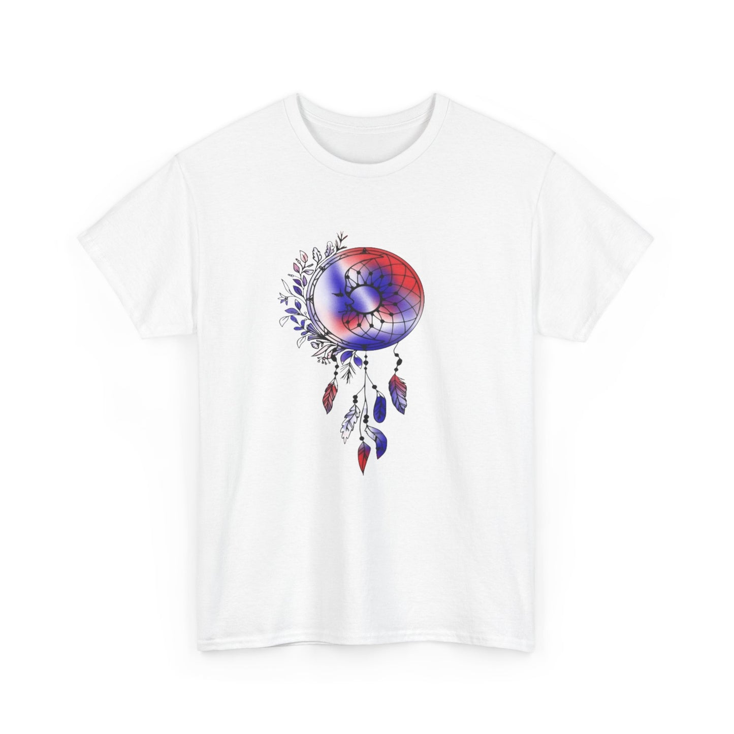 Dream Catcher Red, White and Blue, Unisex Heavy Cotton Tee