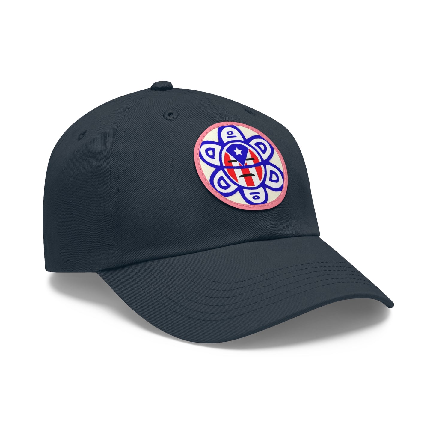 Flag - Taino sun, Hat with Leather Patch (Round)