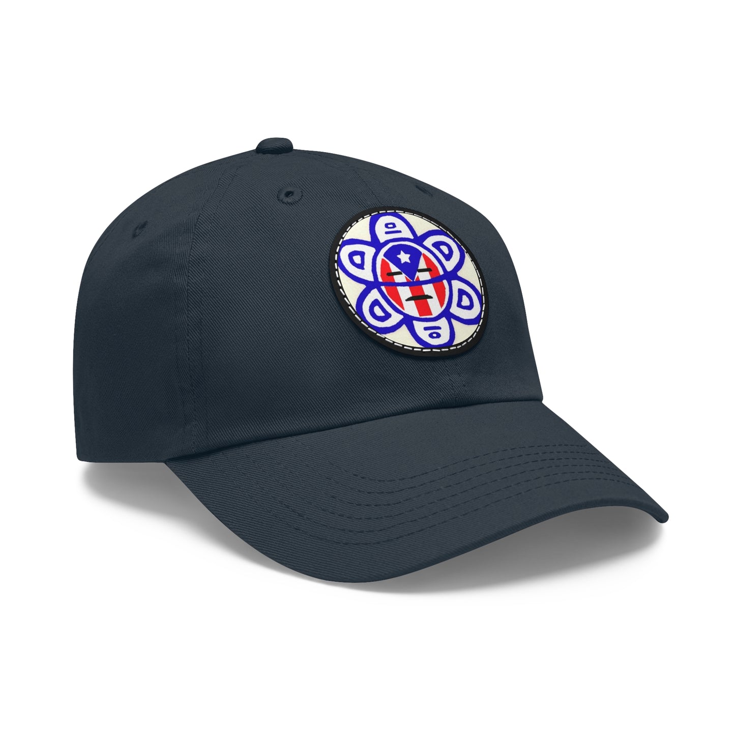 Flag - Taino sun, Hat with Leather Patch (Round)