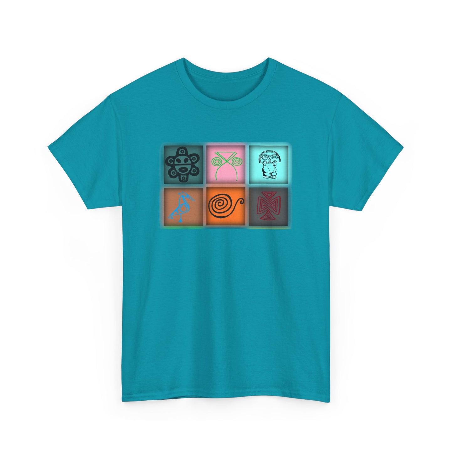 Taino Symbols 8,Unisex Heavy Cotton Tee