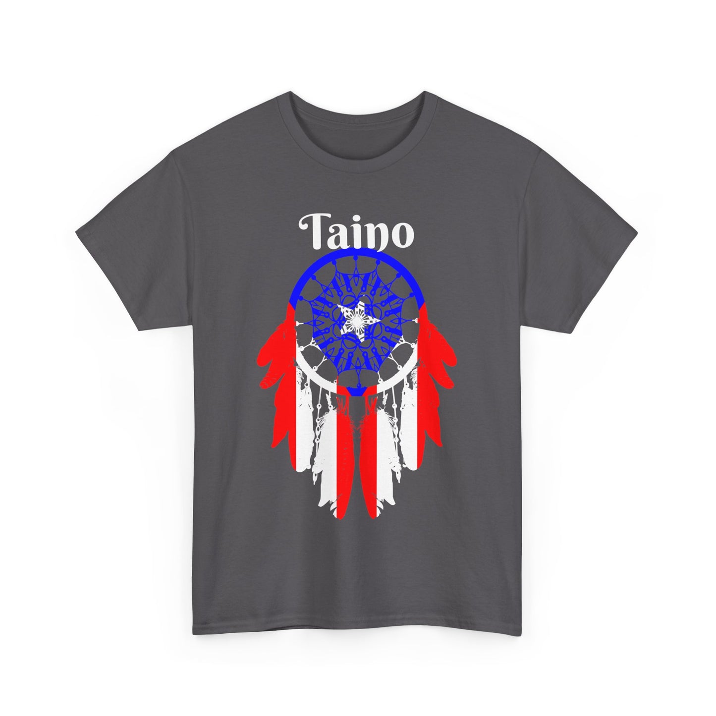 Puerto Rican Flag Dream Catcher, Unisex Heavy Cotton Tee