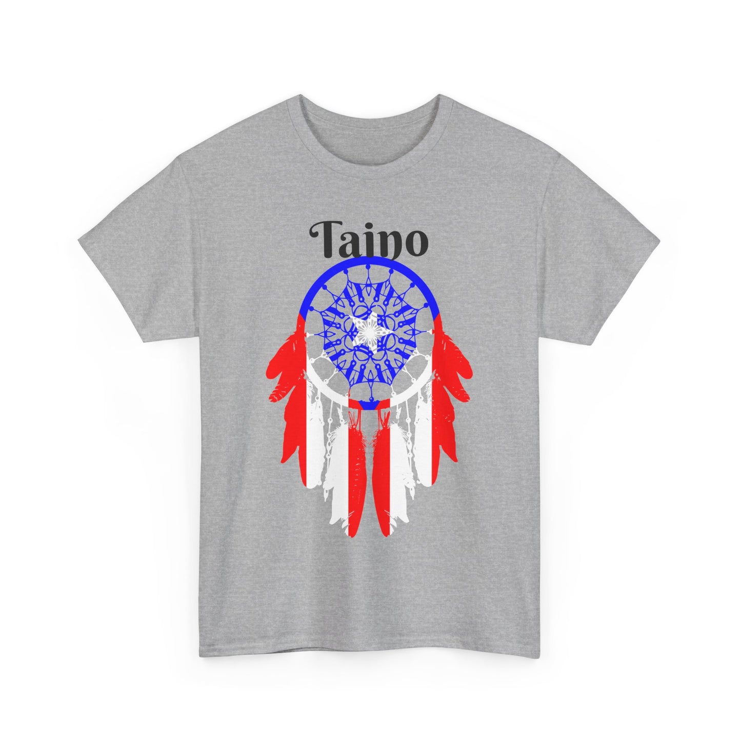 Puerto Rican Flag Dream Catcher, Unisex Heavy Cotton Tee