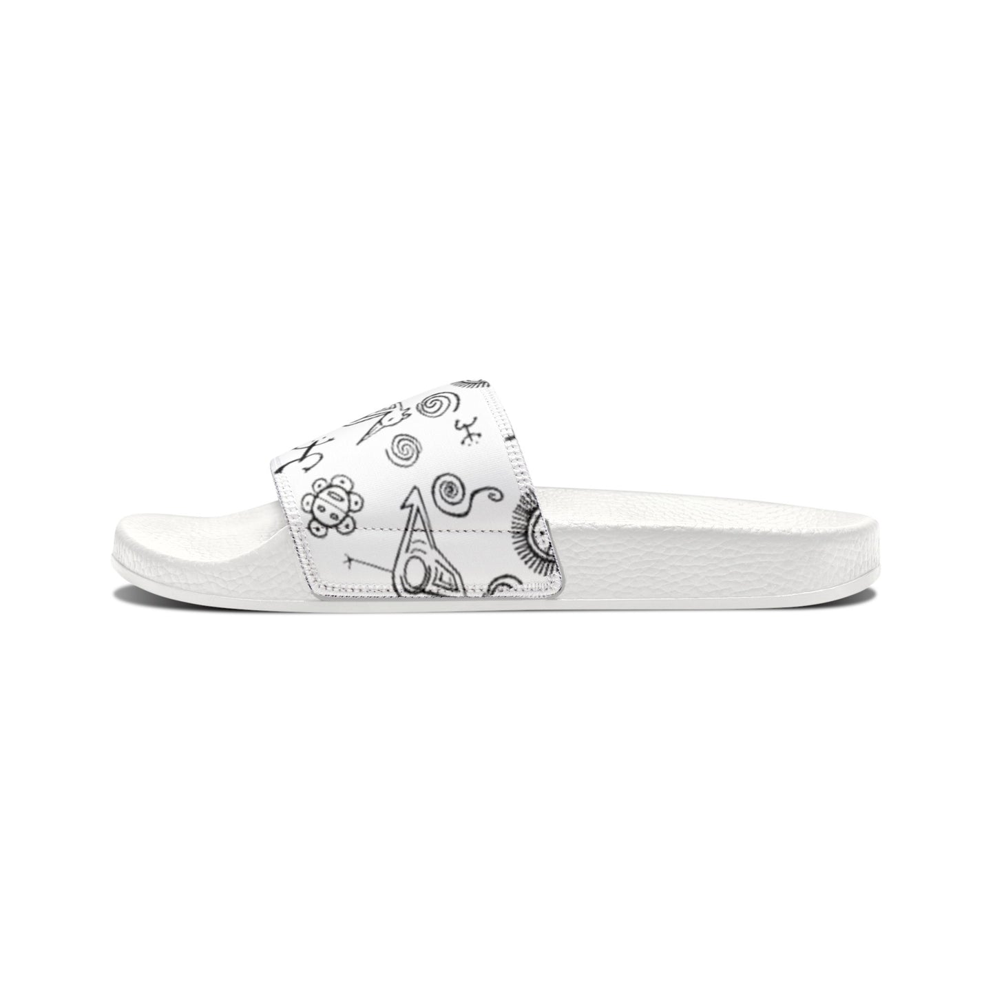 Taino Symbols 3, Women's PU Slide Sandals