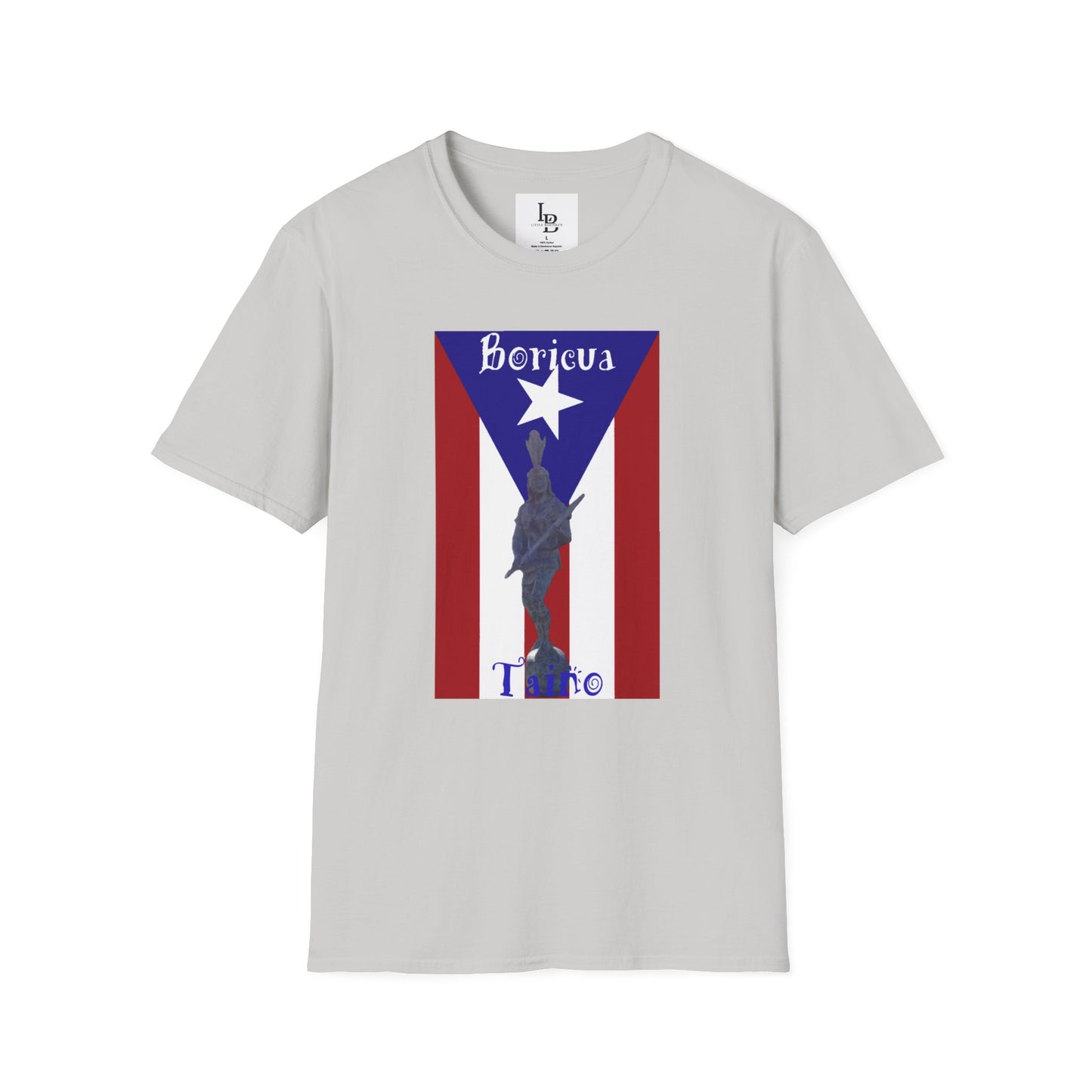 PR Flag with Agüeybaná, Unisex Softstyle T-Shirt