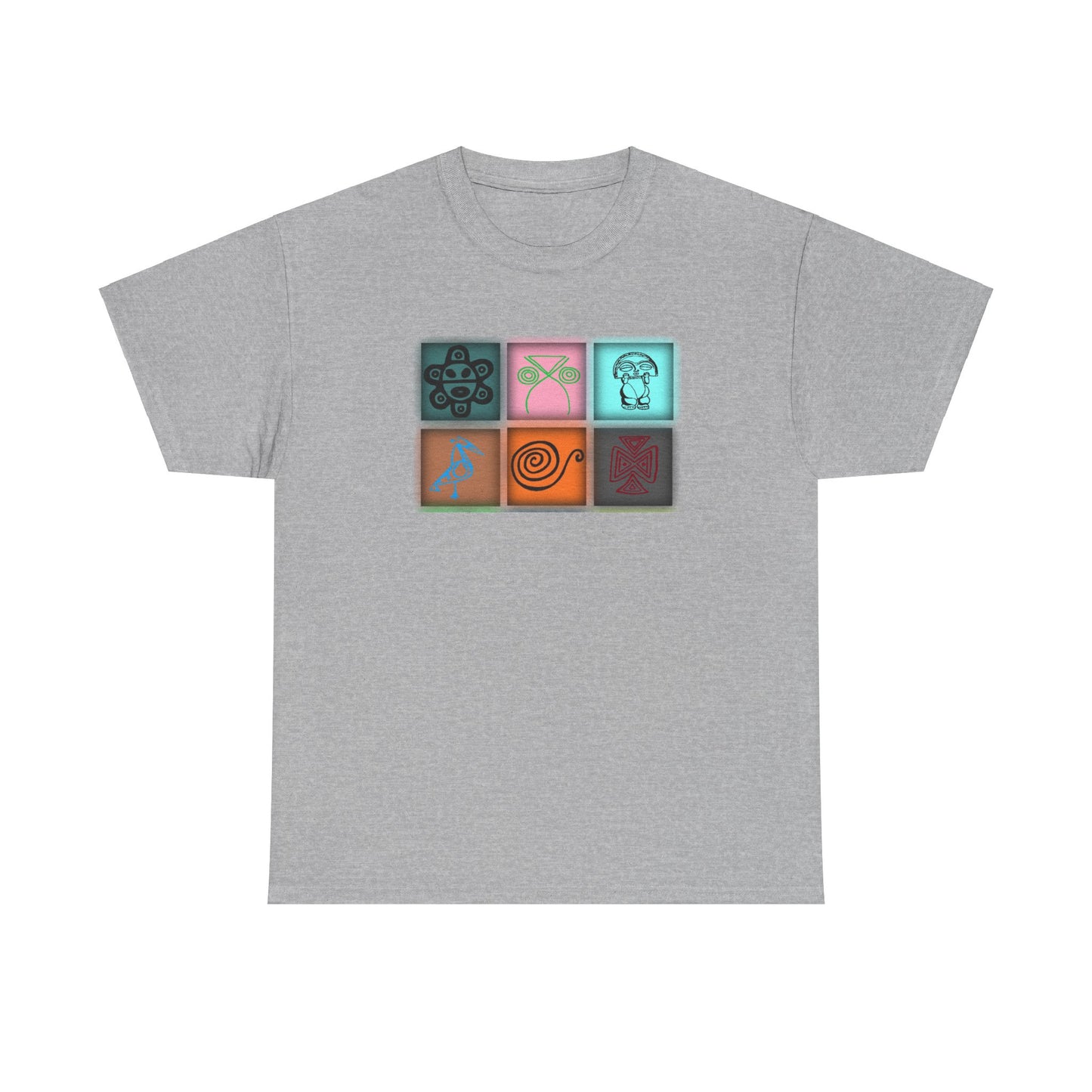 Taino Symbols 8,Unisex Heavy Cotton Tee