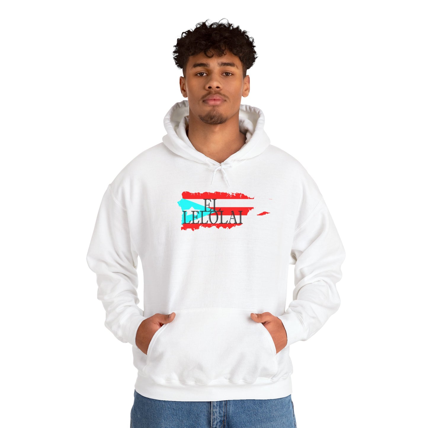 EL LELOLAI PR MAP Unisex Hoodie, Cozy Sweatshirt, Casual Wear, Gifts for Adventures, Pride Apparel, Comfortable Streetwear