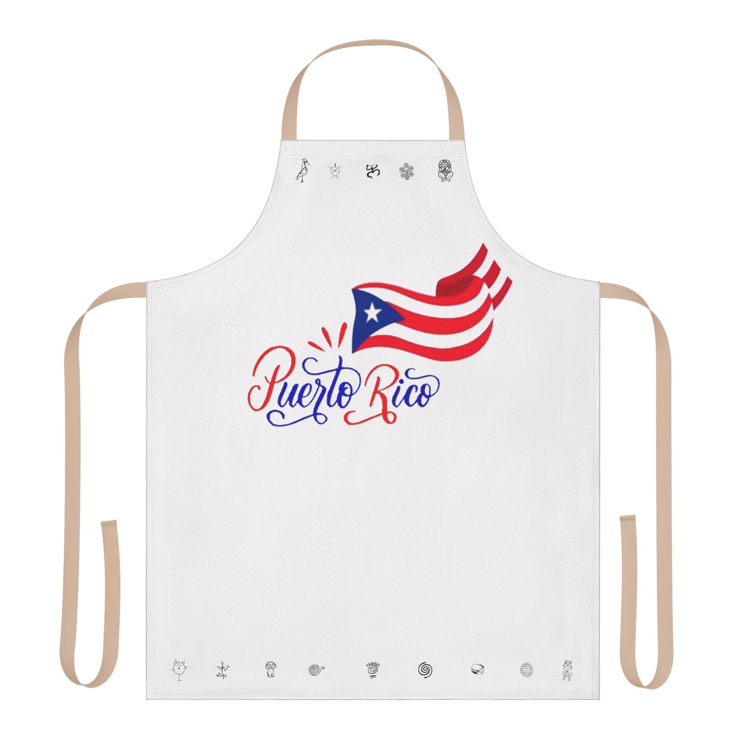 Taino Symbol Apron, 5-Color Straps (AOP)