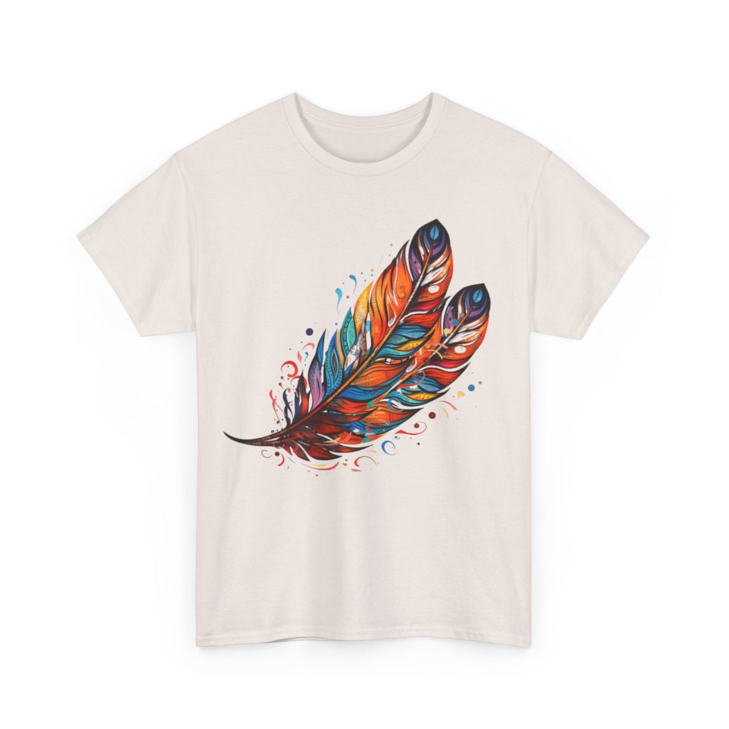 Colored feathers, Unisex Heavy Cotton Tee