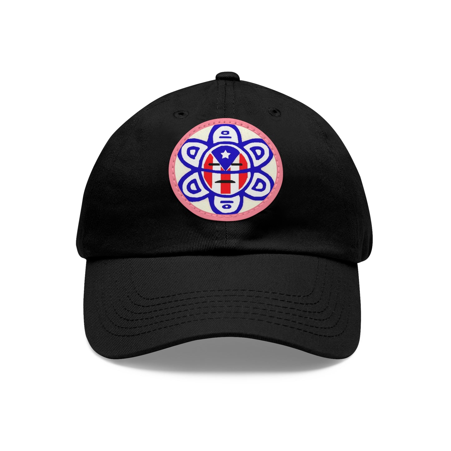 Flag - Taino sun, Hat with Leather Patch (Round)