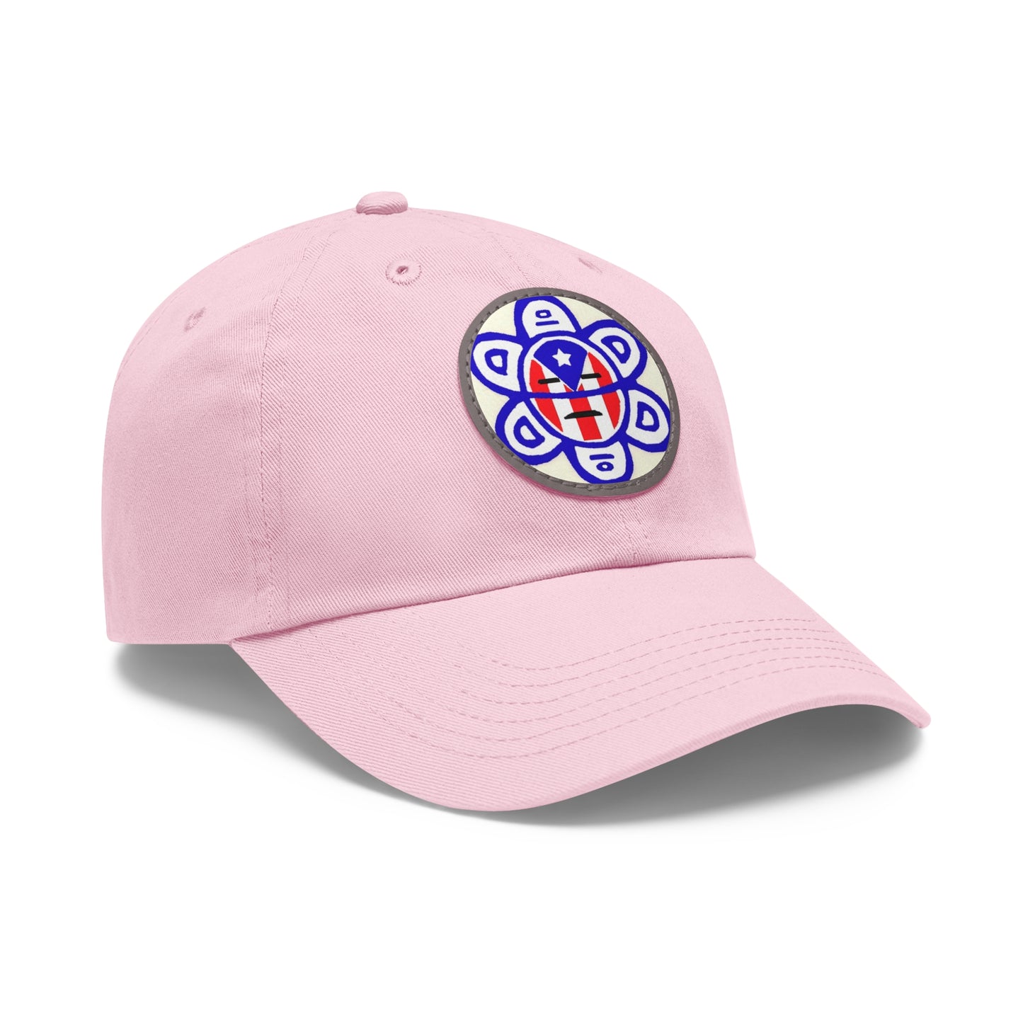 Flag - Taino sun, Hat with Leather Patch (Round)