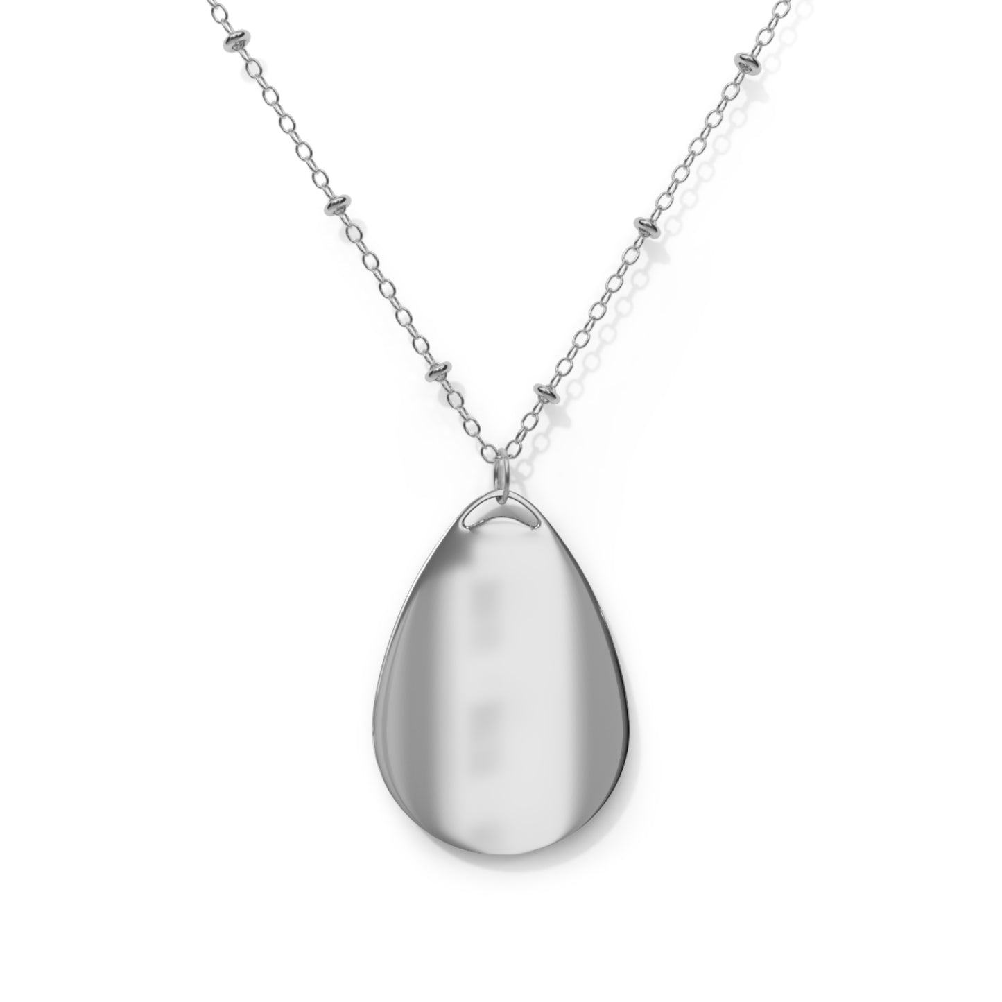 Sun Symbol, Oval Necklace
