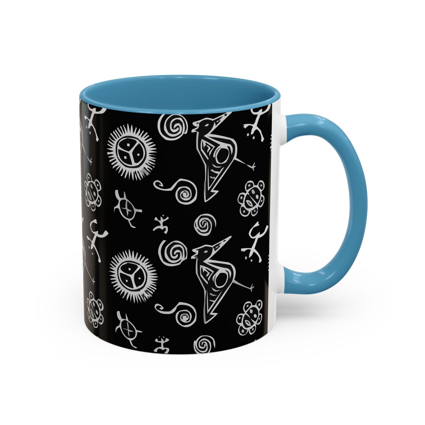 Taino Symbols, Colorful Accent Mugs, 11oz