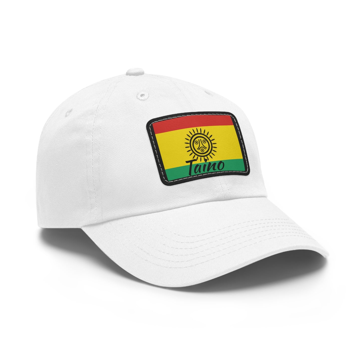 Taino Flag, Hat with Leather Patch (Rectangle)
